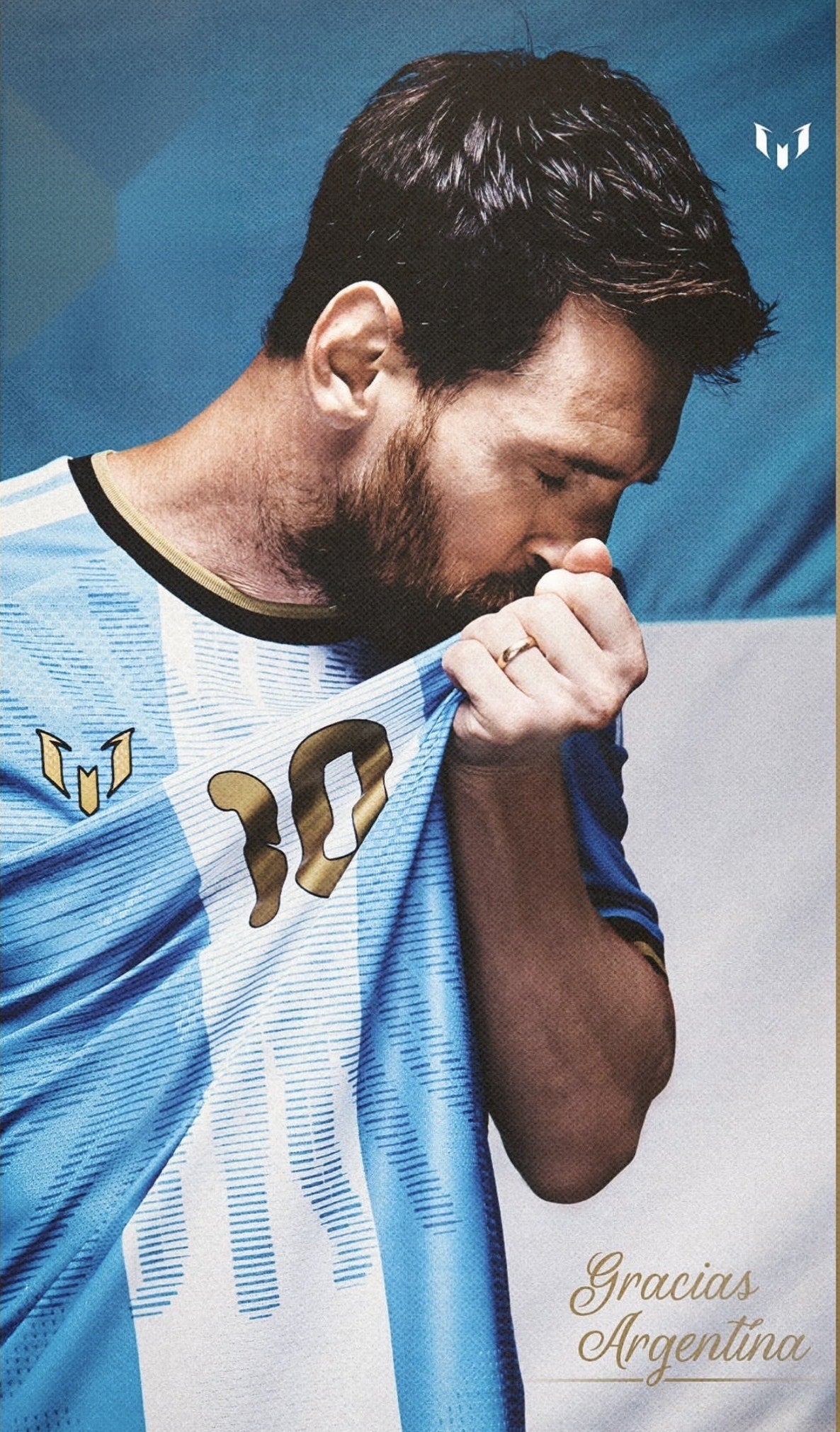 Messi in the 2026 Argentina farewell jersey