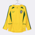 2002 Brazil Long Sleeve Home Retro Jersey