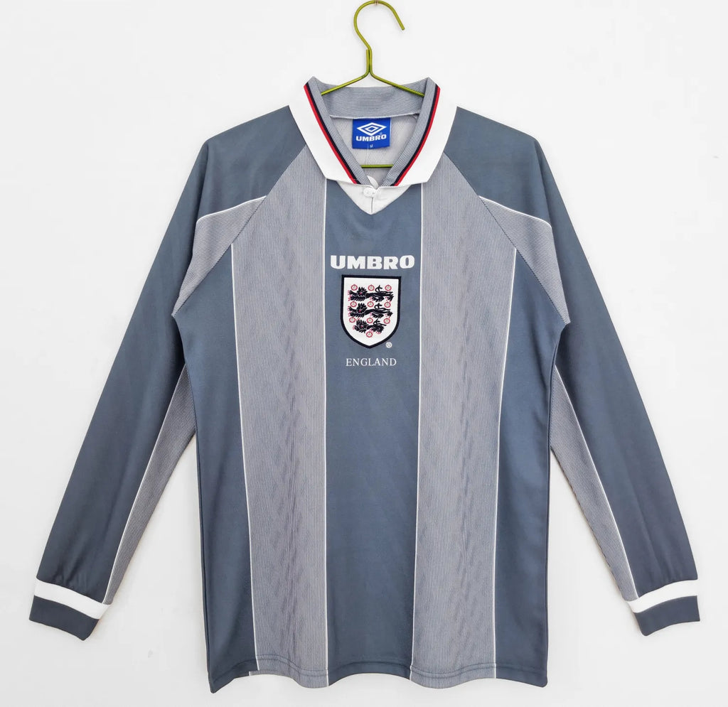 1996 England Long Sleeve Away Retro Jersey