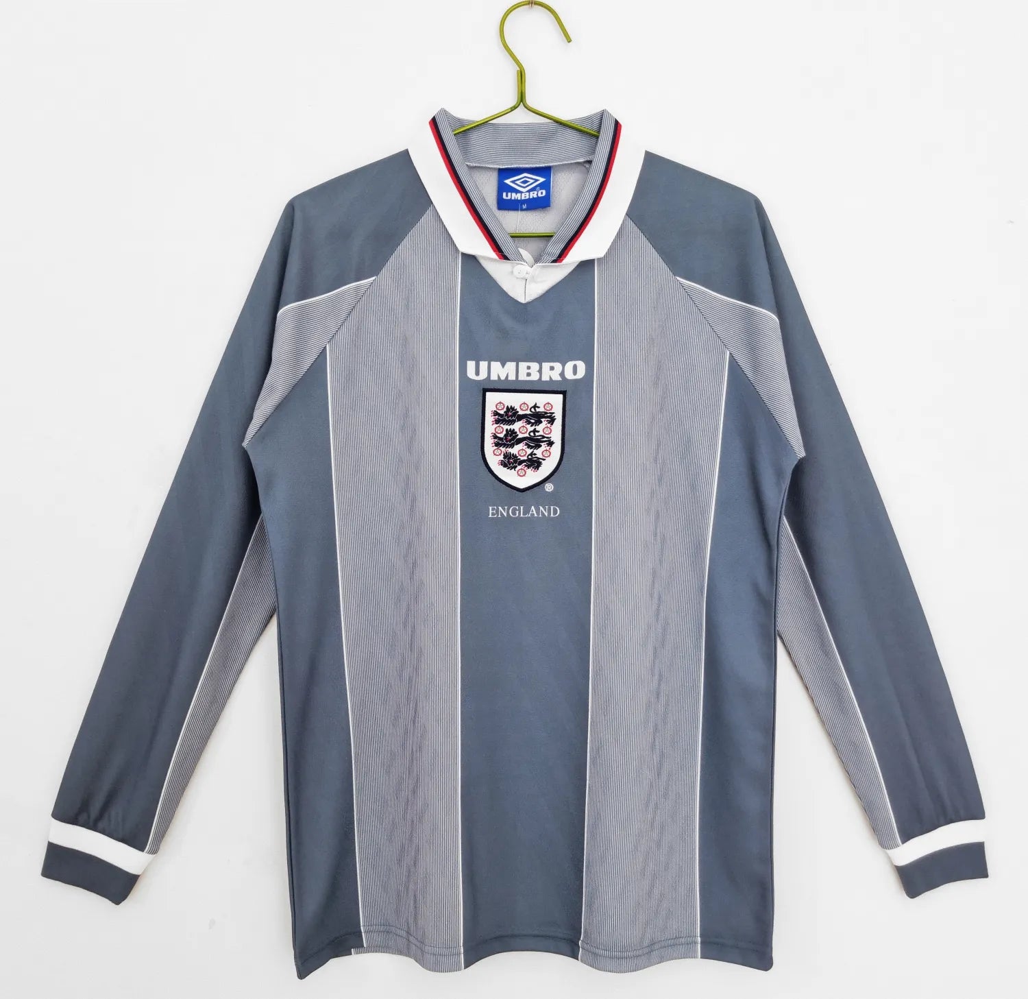 1996 England Long Sleeve Away Retro Jersey