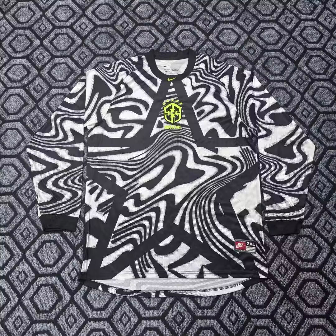 2026 Brazil Long Sleeve Hollywood Goalkeeper Jersey
