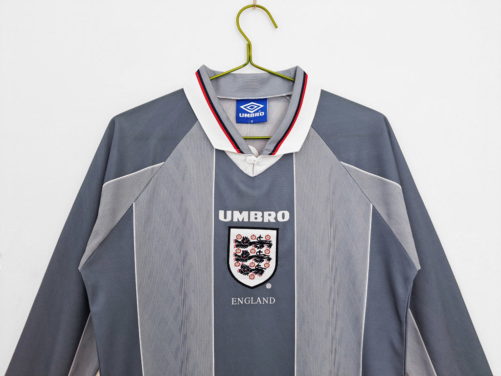 1996 England Long Sleeve Away Retro Jersey