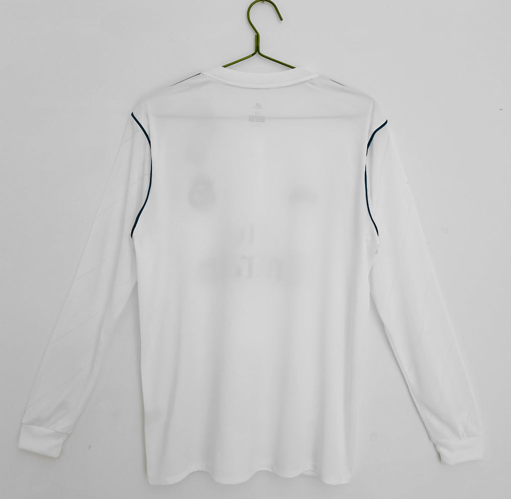 17/18 Real Madrid Long Sleeve Home Retro Jersey