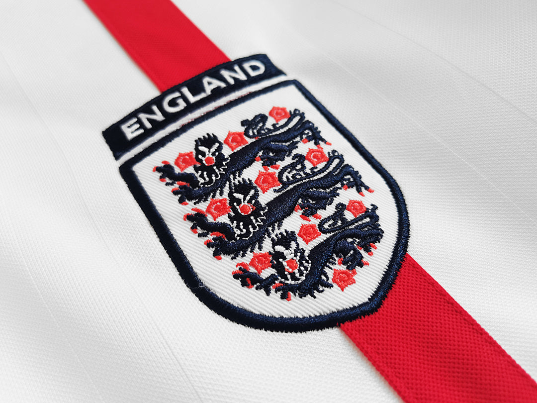 2002 England Long Sleeve Home Retro Jersey