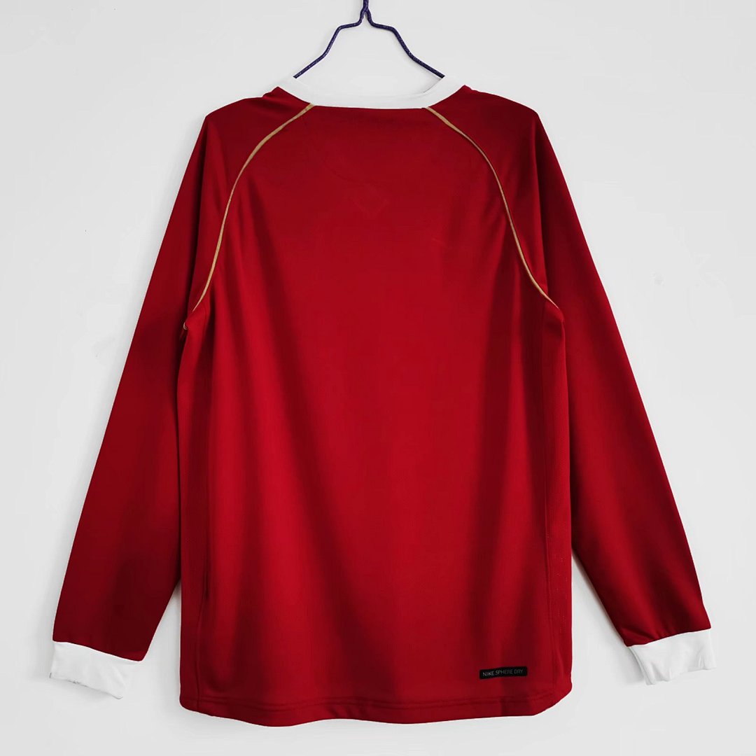 06/07 Manchester United Long Sleeve Home Retro Jersey