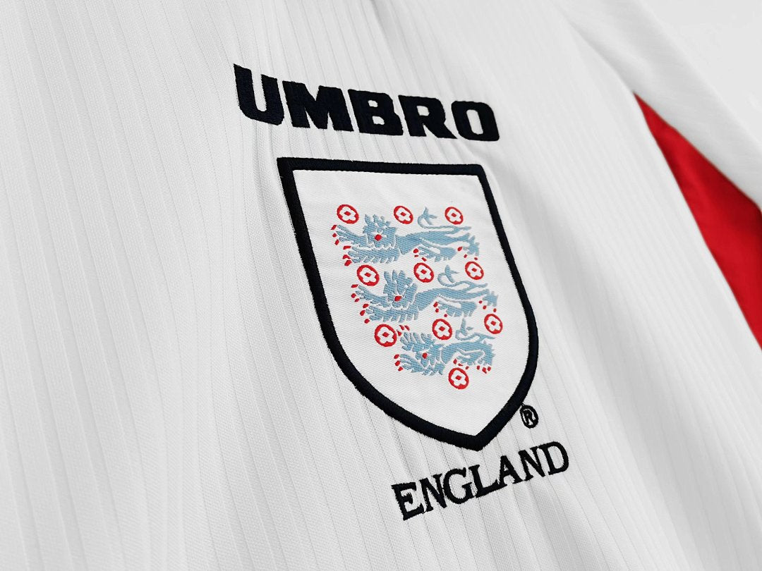 1998 England Long Sleeve Home Retro Jersey