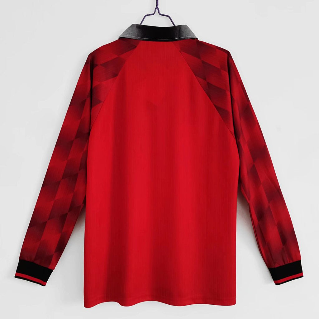 96/97 Manchester United Long Sleeve Home Retro Jersey