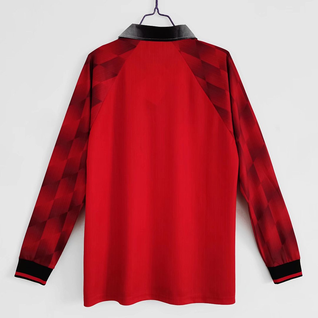 96/97 Manchester United Long Sleeve Home Retro Jersey