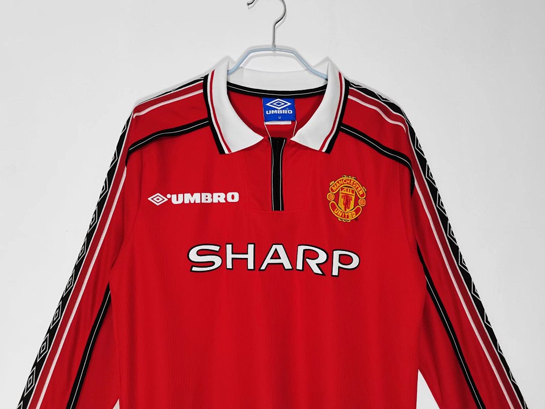98/99 Manchester United Long Sleeve Home Retro Jersey