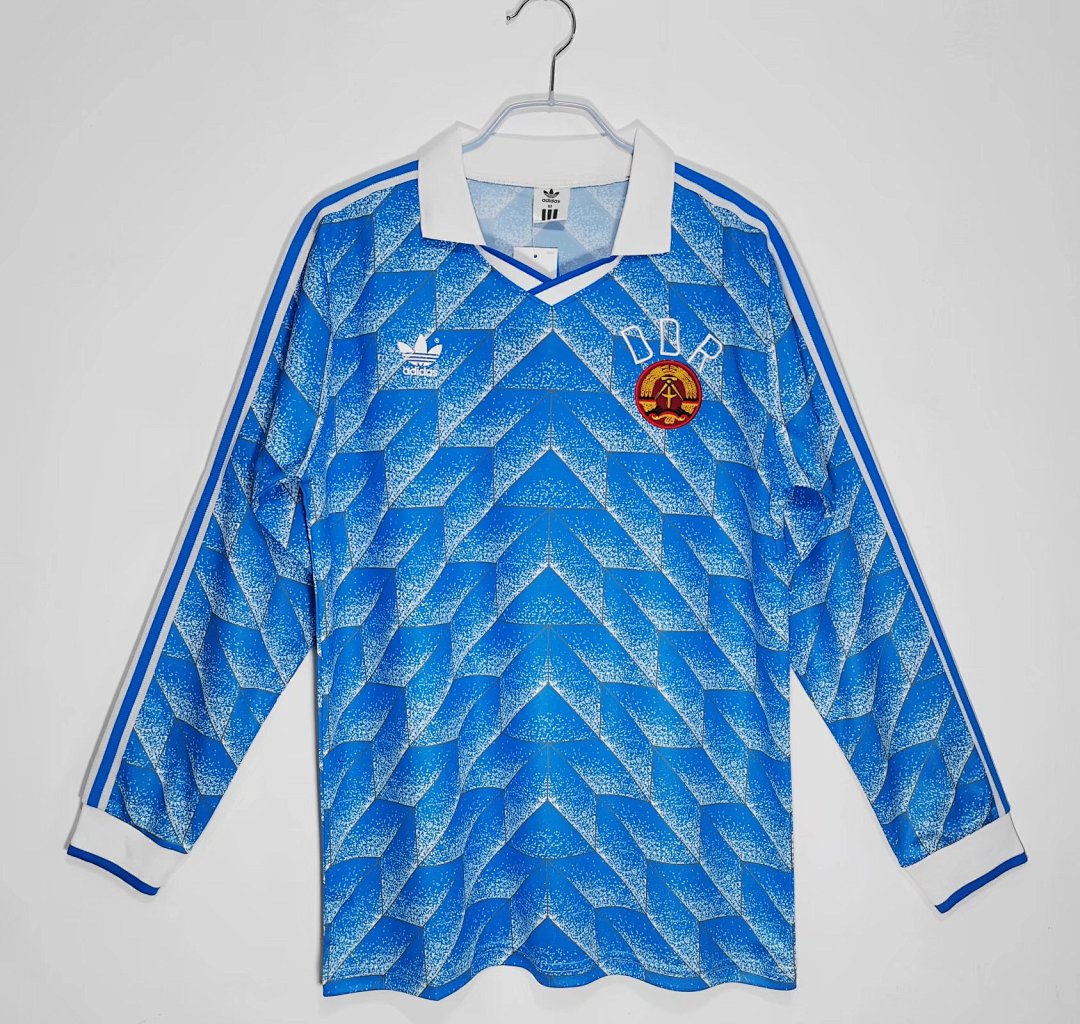 1988 East Germany Long Sleeve Home Retro Jersey