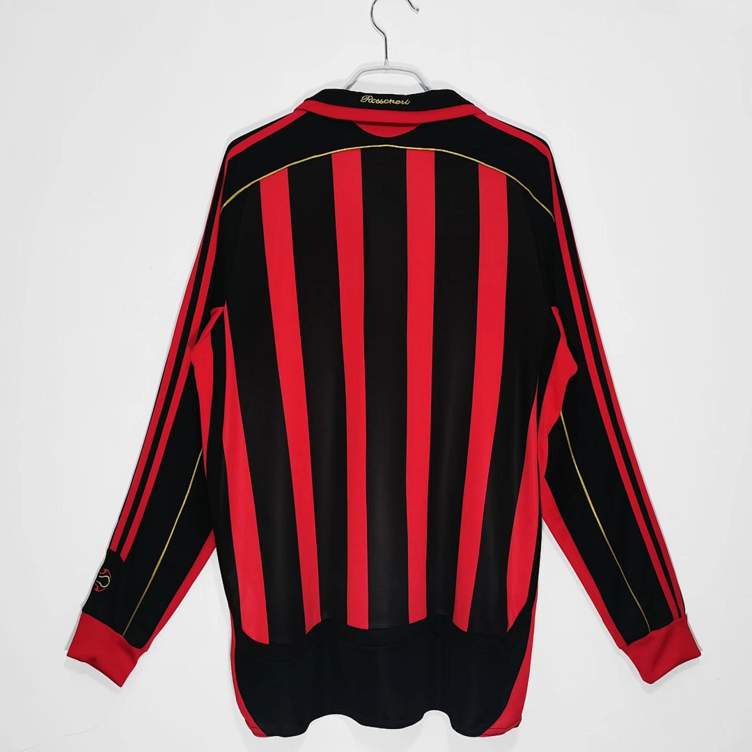 06/07 AC Milan Long Sleeve Home Retro Jersey