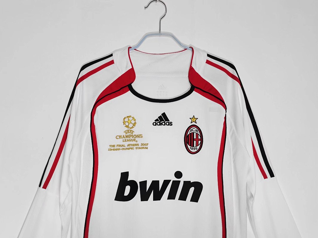06/07 AC Milan UCL Final Long Sleeve Away Retro Jersey