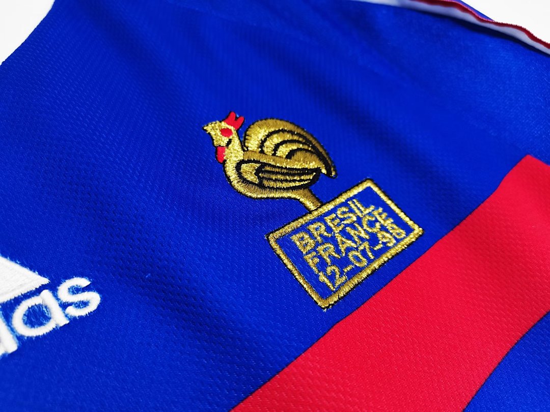 1998 France World Cup Long Sleeve Home Retro Jersey