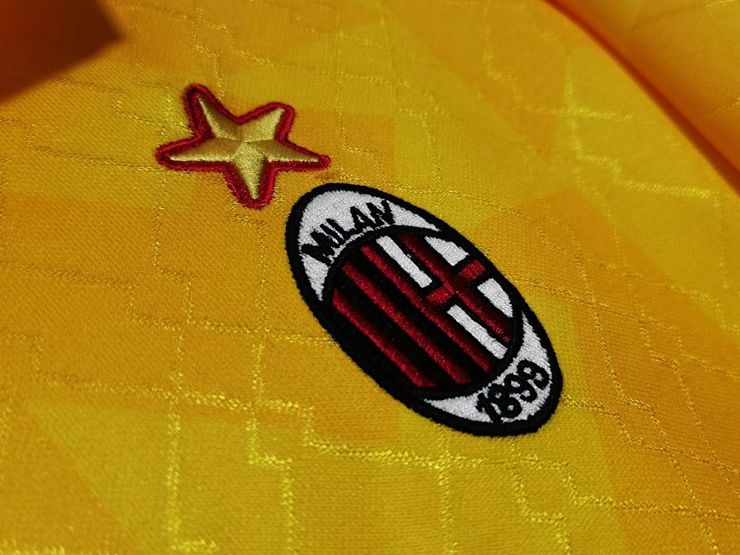 95/96 AC Milan Yellow Third Away Retro Jersey