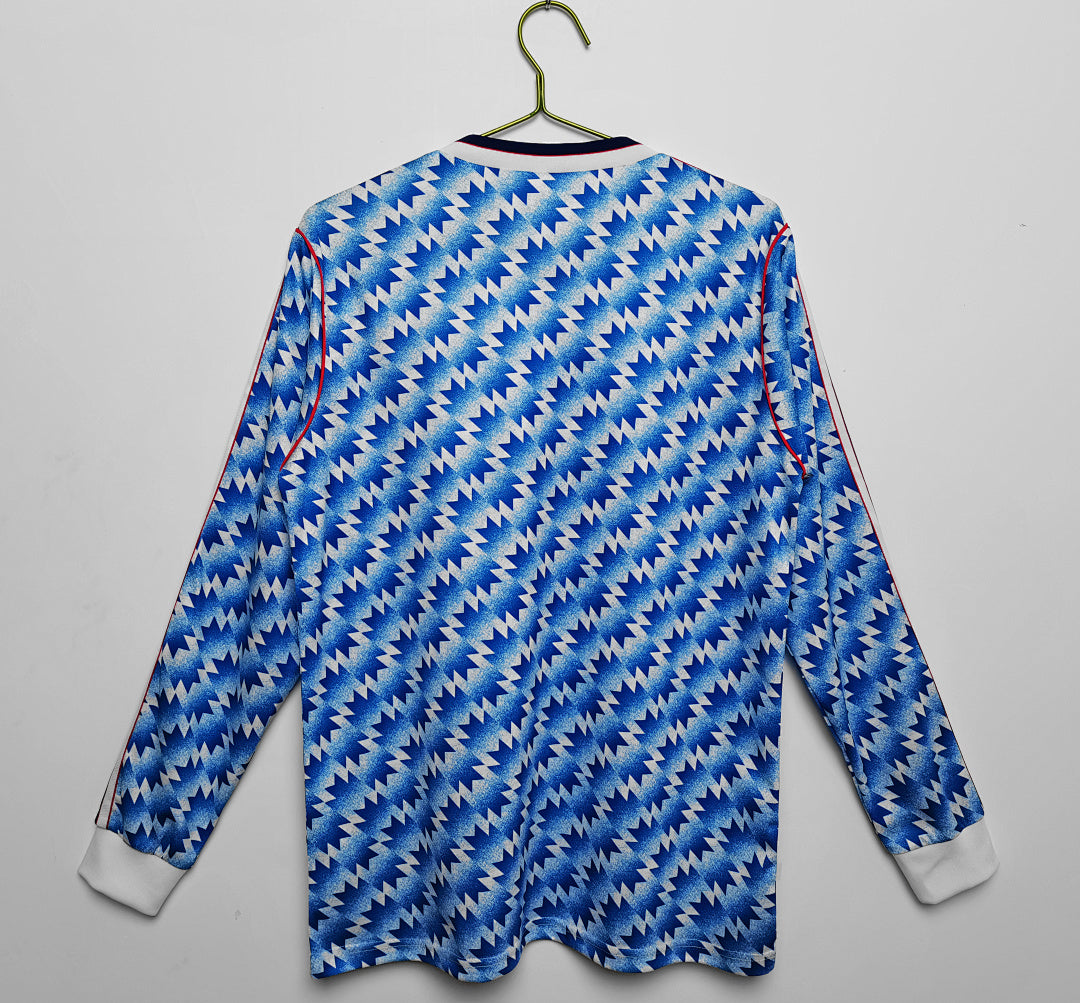 90/92 Manchester United Long Sleeve Away Retro Jersey