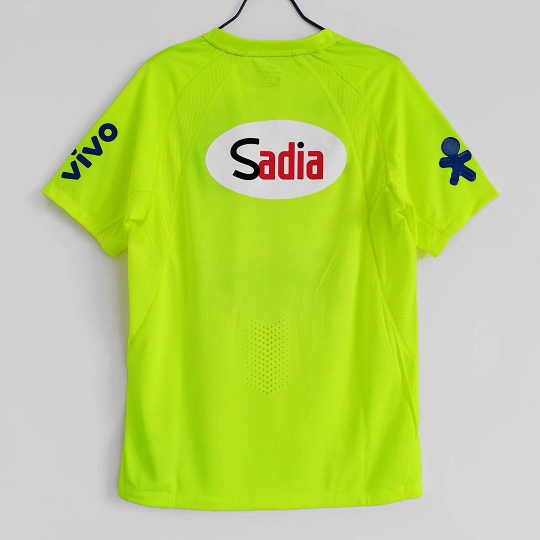 2020 Brazil Neon Yellow Retro Training Jersey