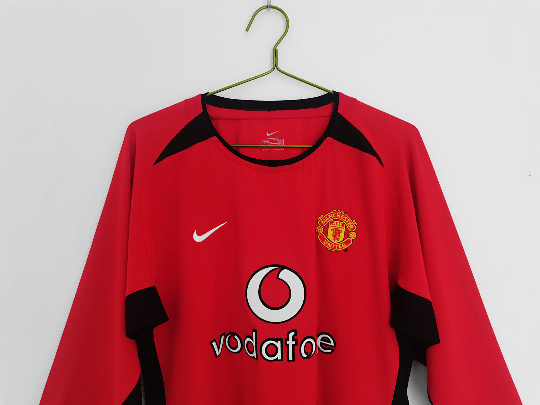 02/04 Manchester United Long Sleeve Home Retro Jersey