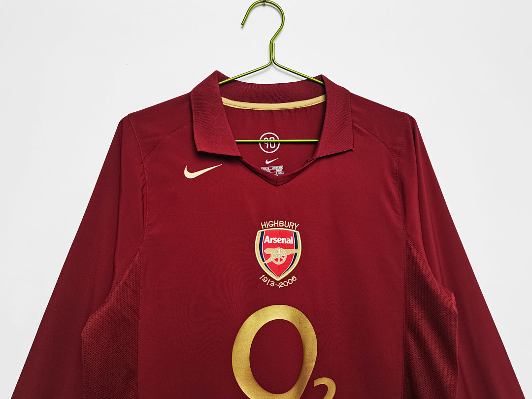 05/06 Arsenal Long Sleeve Home Retro Jersey