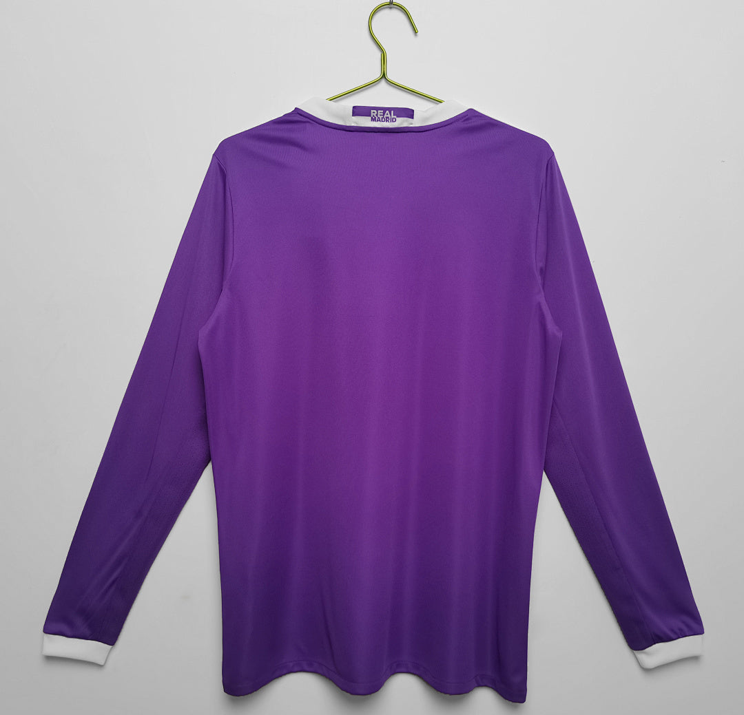 16/17 Real Madrid Long Sleeve Away Retro Jersey