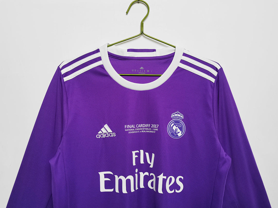 16/17 Real Madrid Long Sleeve Away Retro Jersey