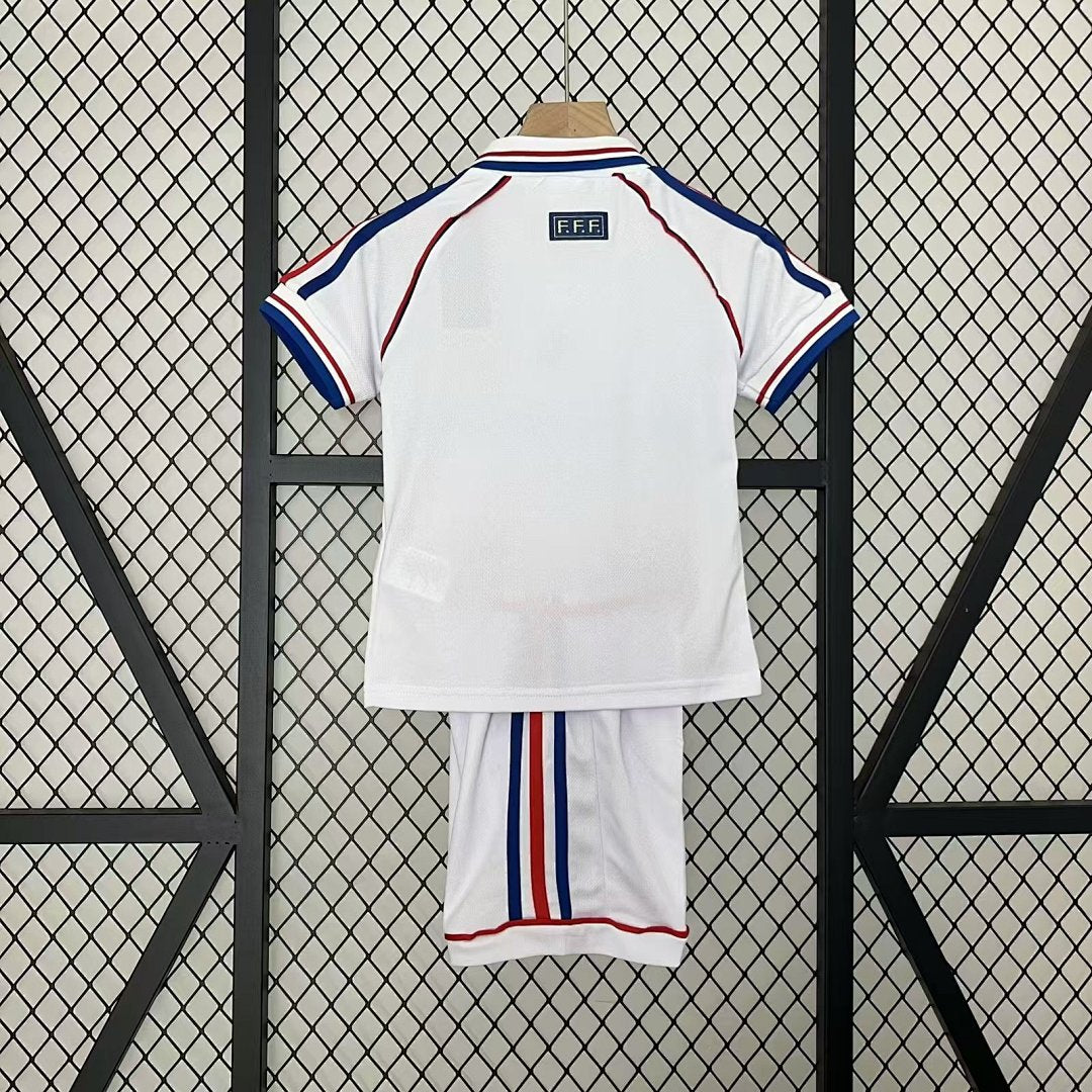 1998 France Away Retro Kids Jersey
