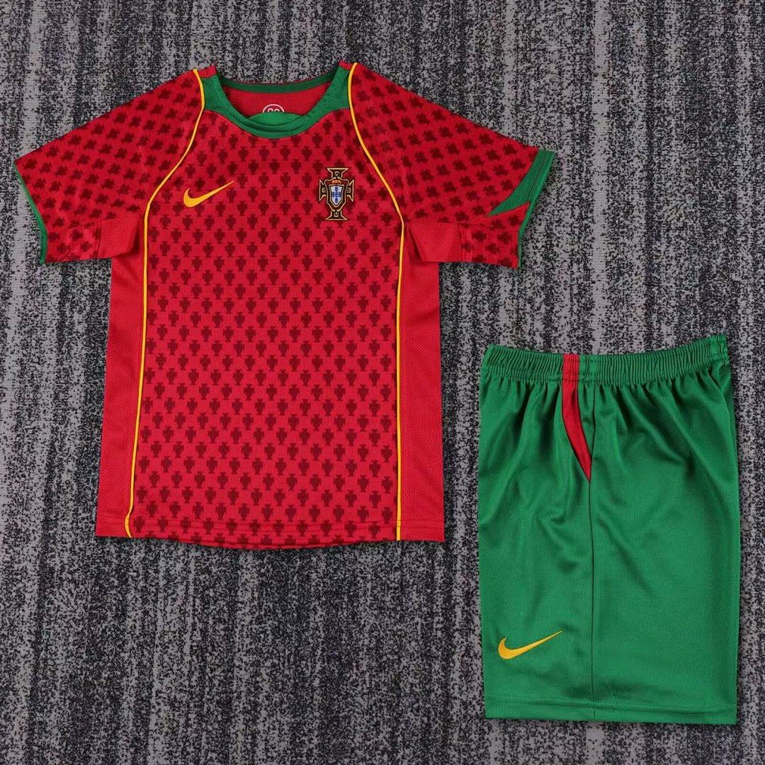 2004 Portugal Home Retro Kids Jersey