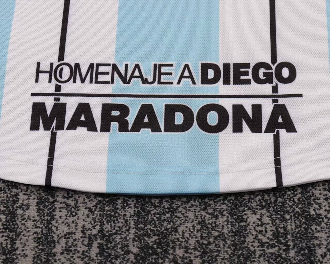 2001 Argentina Maradona Special Retro Kids Jersey