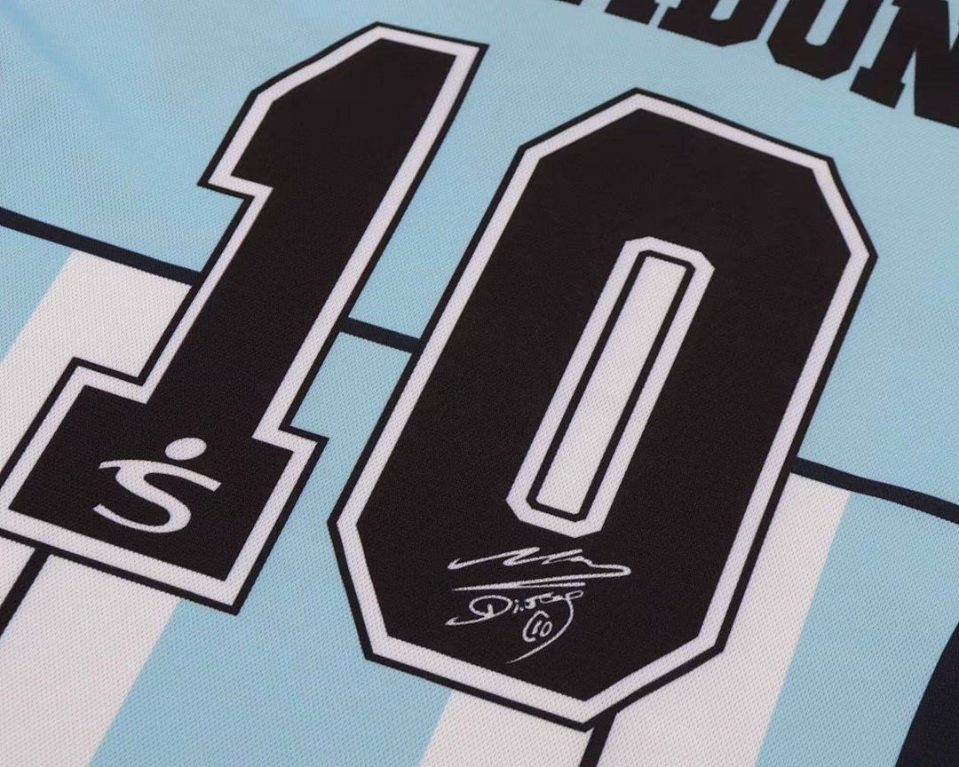 2001 Argentina Maradona Special Retro Kids Jersey