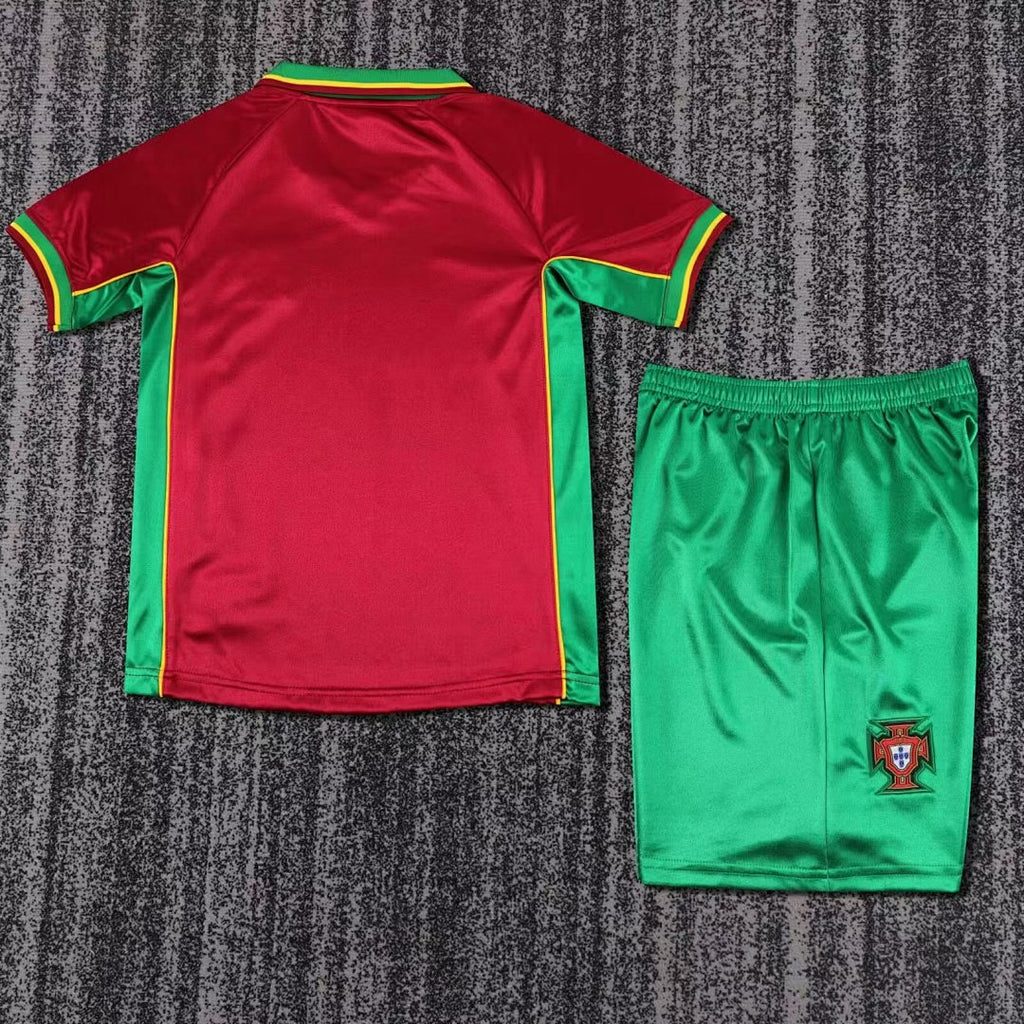 1998 Portugal Home Retro Kids Jersey