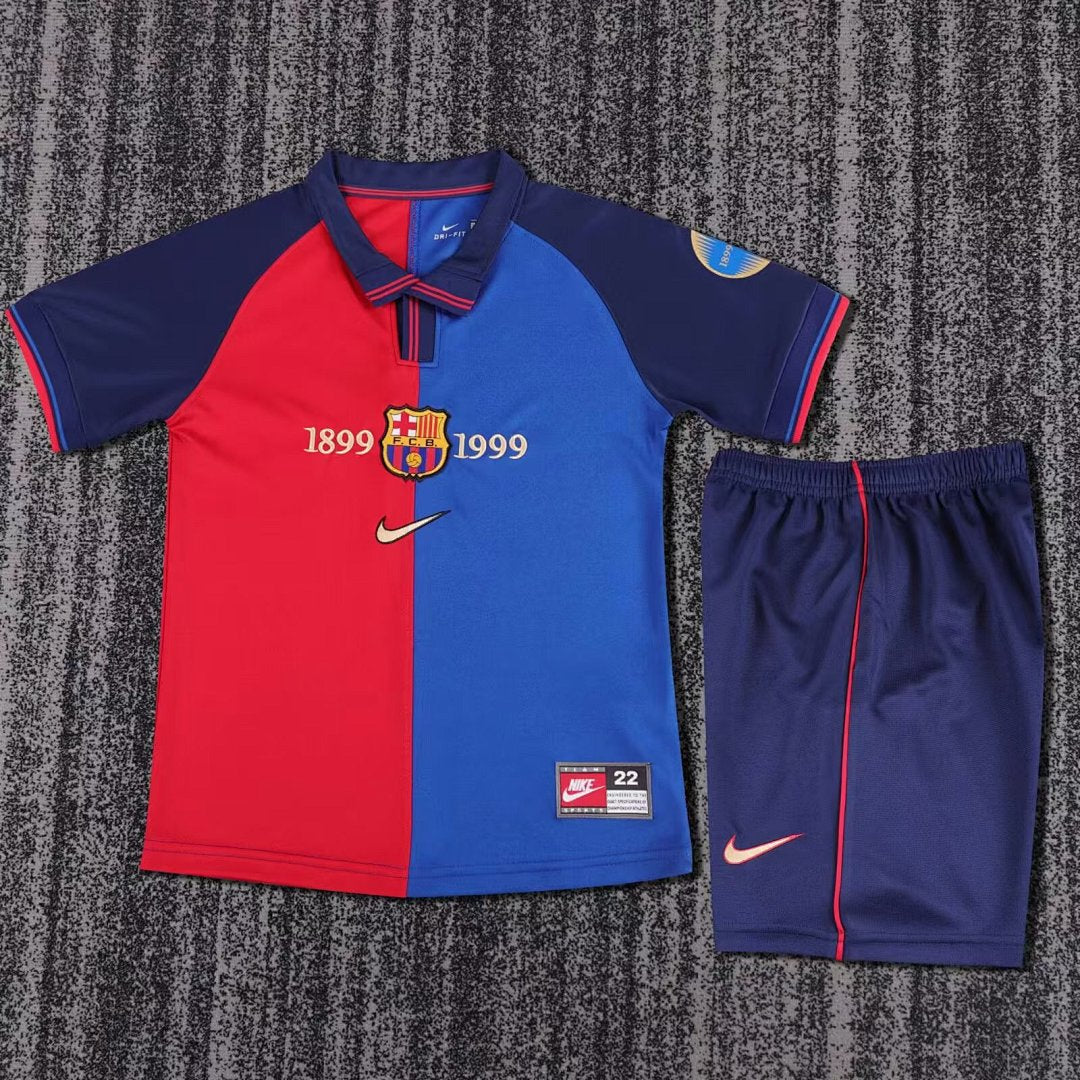 1899/1999 Barcelona Home Centenary Retro Kids Jersey