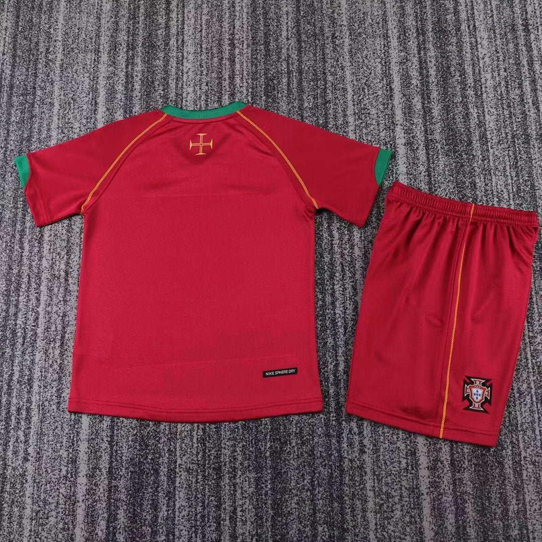 2006 Portugal Home Retro Kids Jersey