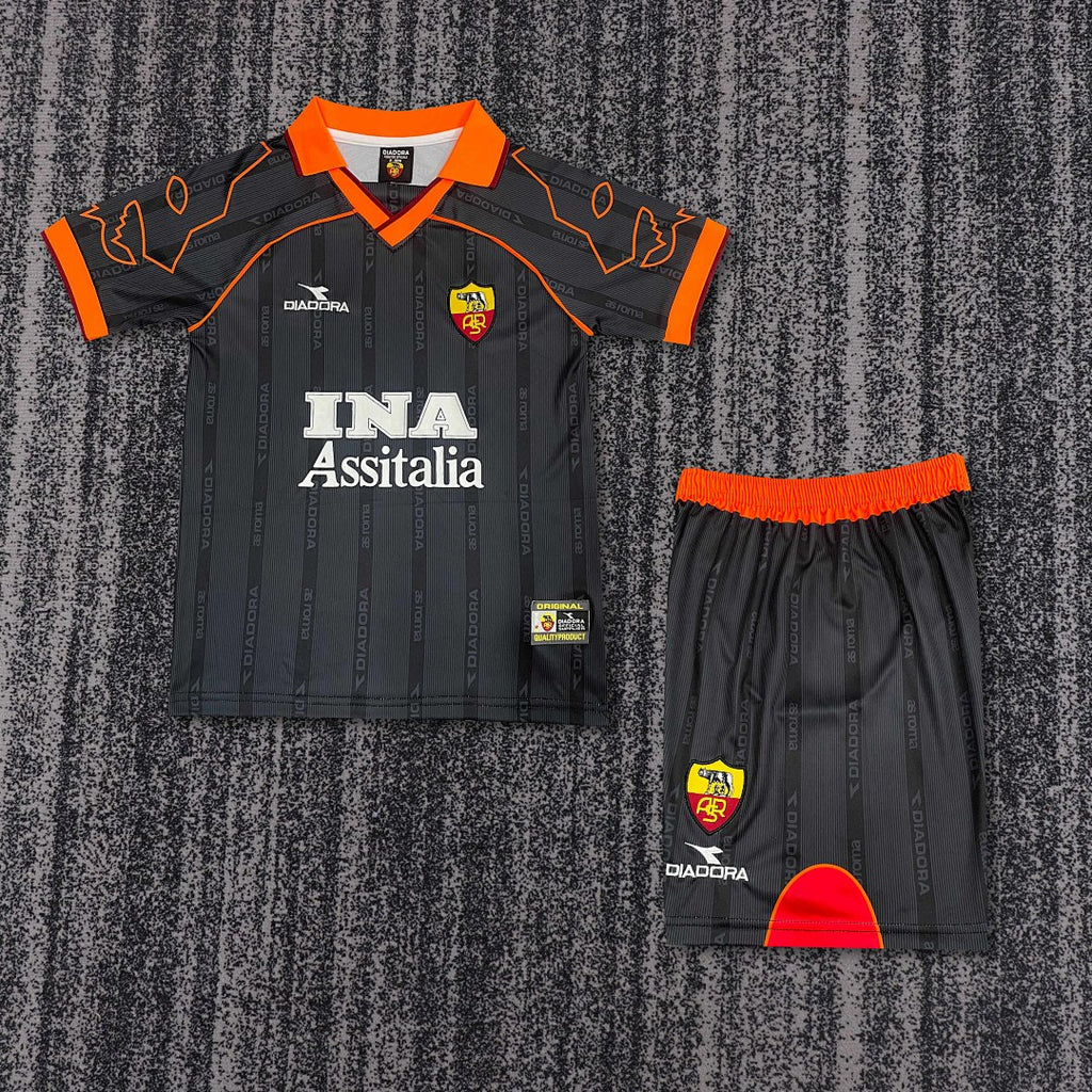 99/00 Roma Away Retro Kids Jersey