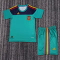 2010 Spain Green Goalkeeper Retro Kids Jersey