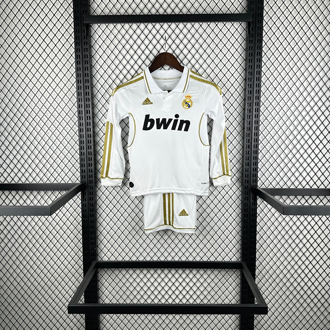 11/12 Real Madrid Home Long Sleeve Retro Kids Jersey