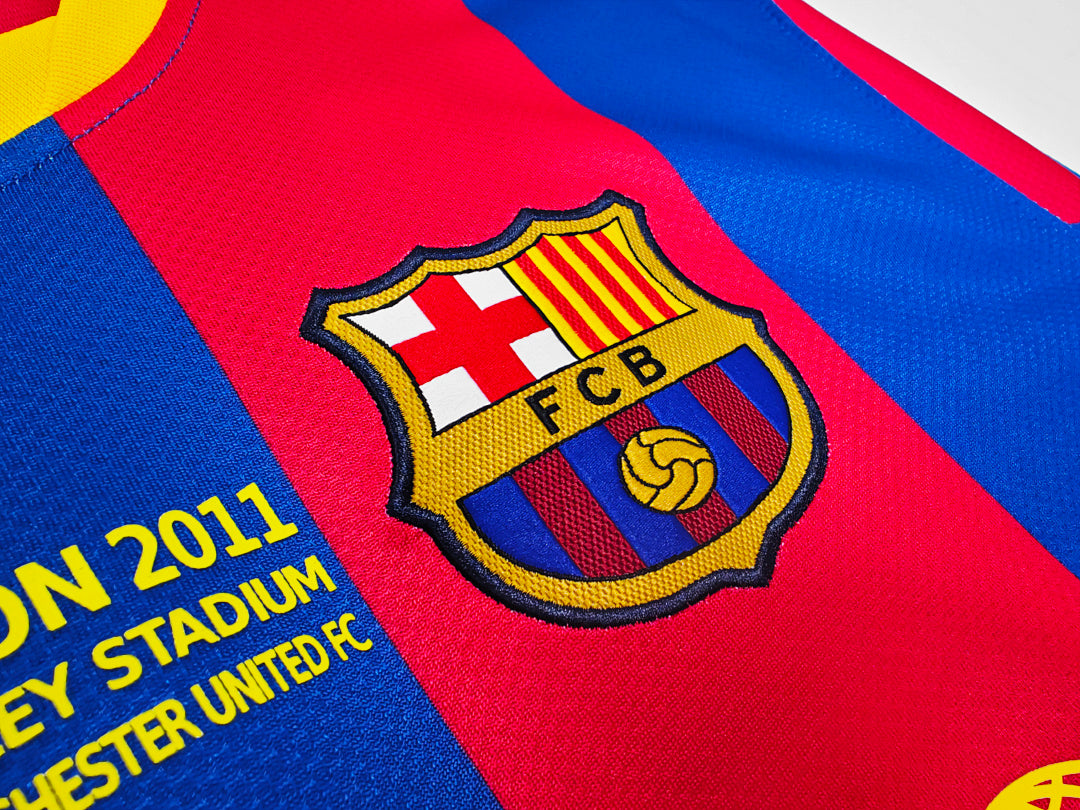 10/11 Barcelona UCL Final Long Sleeve Home Retro Jersey