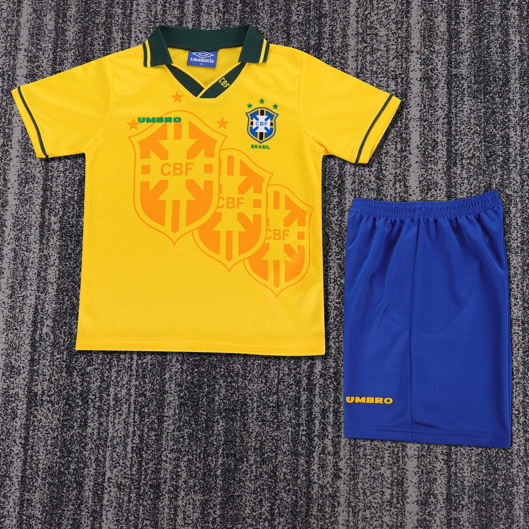 93/94 Brazil Home Retro Kids Jersey