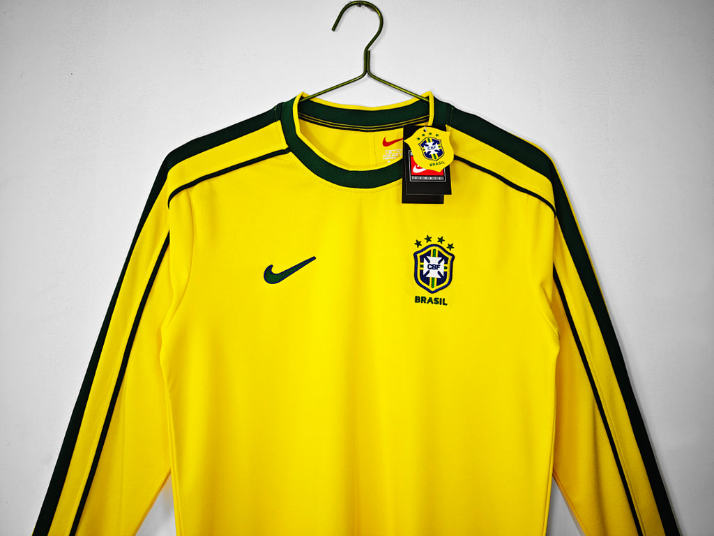 1998 Brazil Long Sleeve Home Retro Jersey