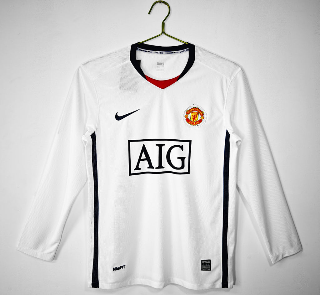 08/09 Manchester United Long Sleeve Away Retro Jersey