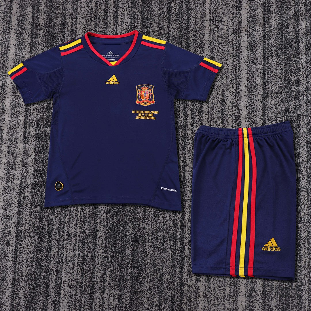2010 Spain Away Retro Kids Jersey