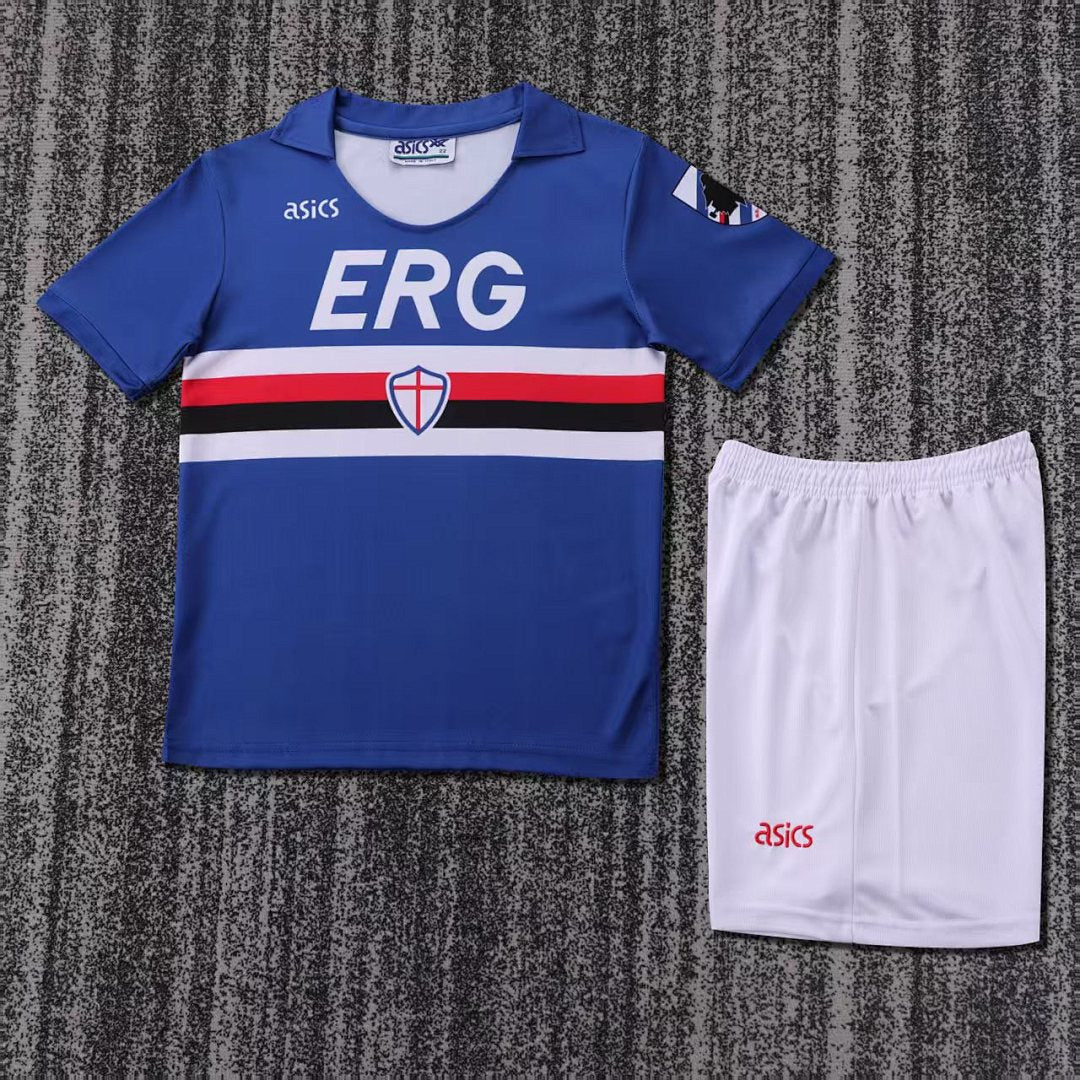 90/91 Sampdoria Home Retro Kids Jersey