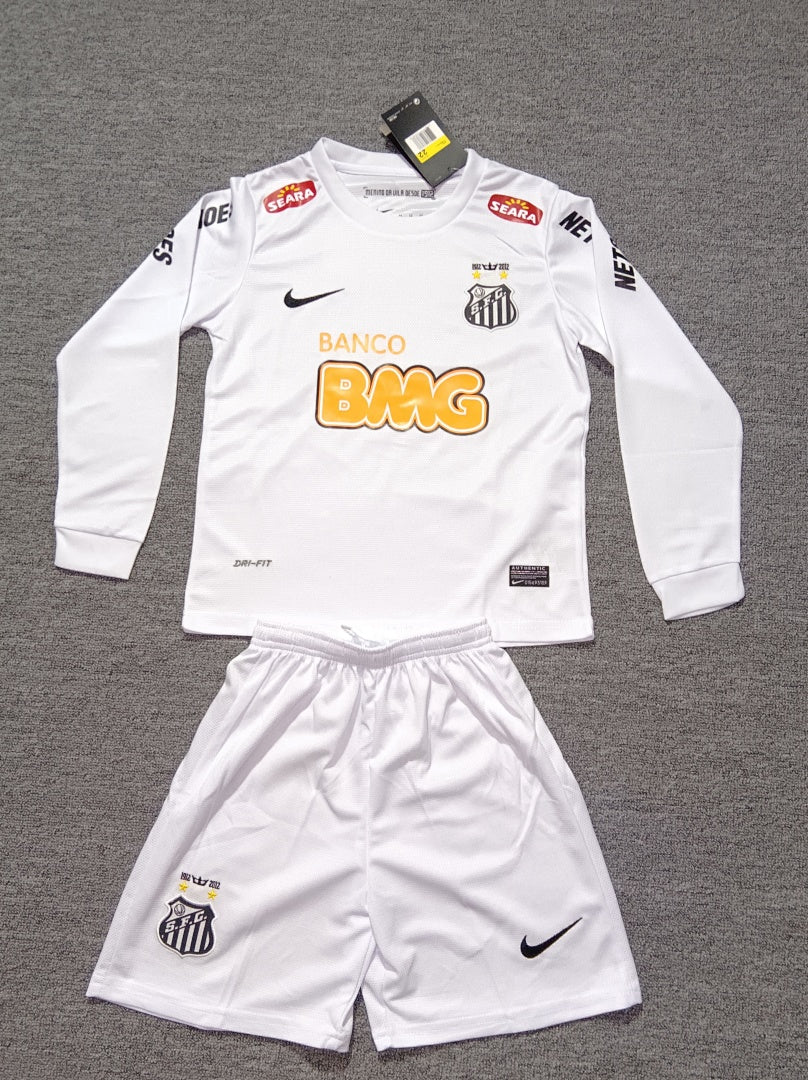 12/13 Santos Home Long Sleeve Retro Kids Jersey