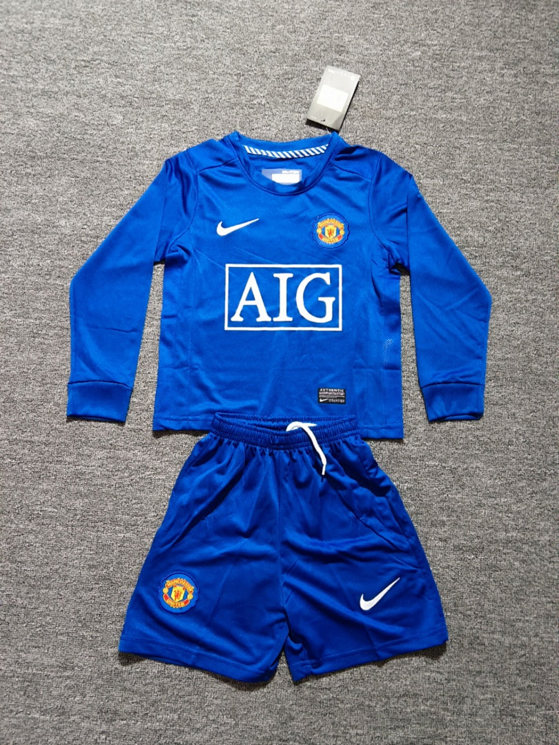 08/09 Manchester United Third Long Sleeve Retro Kids Jersey