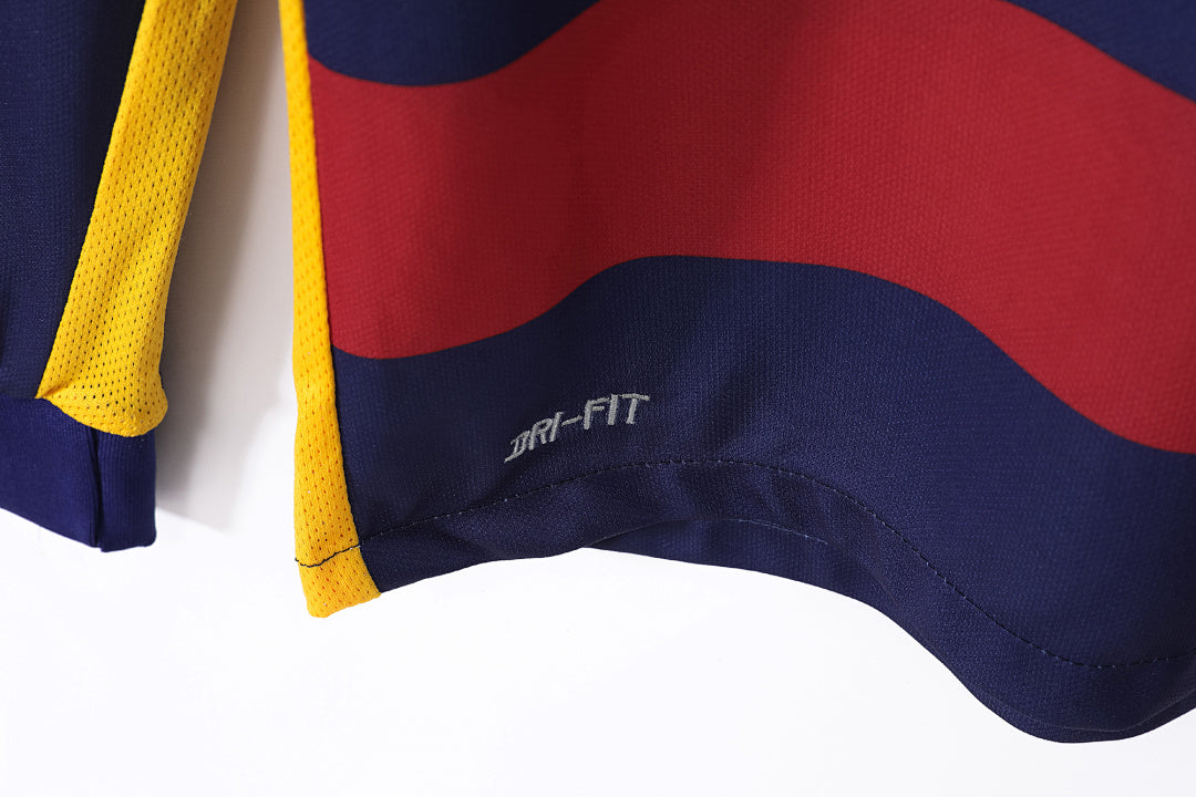 15/16 Barcelona Long Sleeve Home Retro Jersey