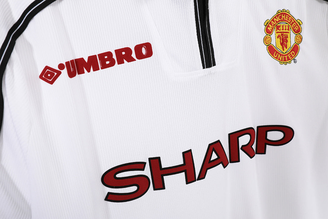 98/99 Manchester United White Sharp Special Retro Jersey