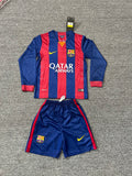 14/15 Barcelona Home Long Sleeve Retro Kids Jersey