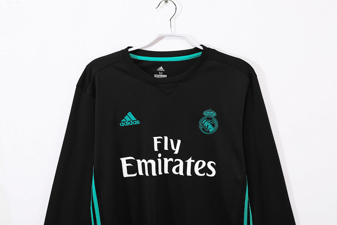 17/18 Real Madrid Long Sleeve Away Retro Jersey
