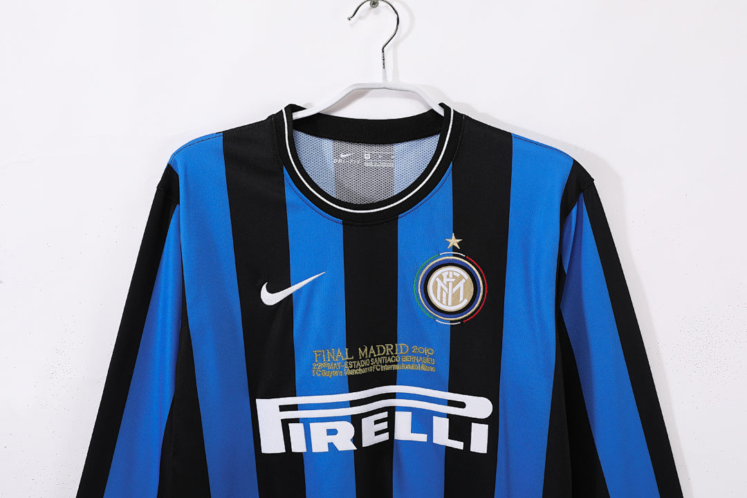 09/10 Inter Milan Long Sleeve Home Retro Jersey
