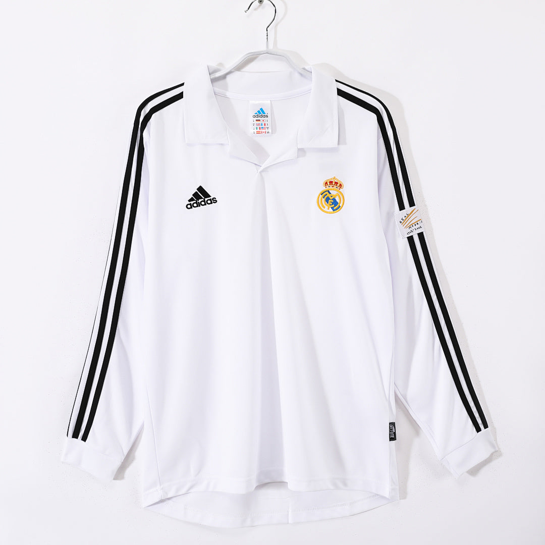 02/03 Real Madrid Long Sleeve Home Retro Jersey