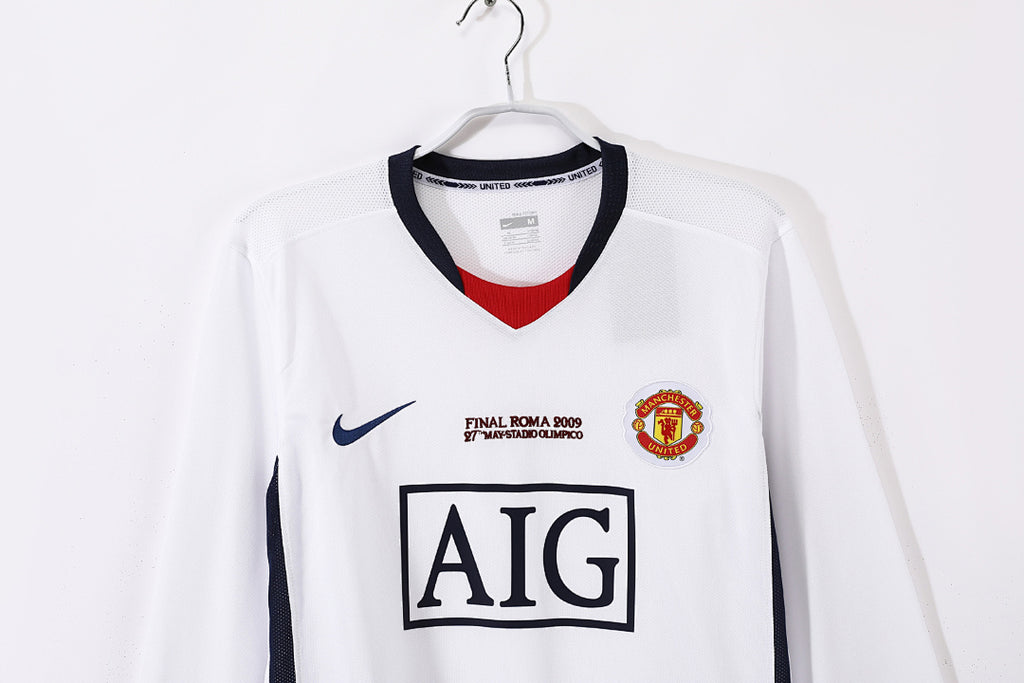 08/09 Manchester United Champions League Long Sleeve Away Retro Jersey