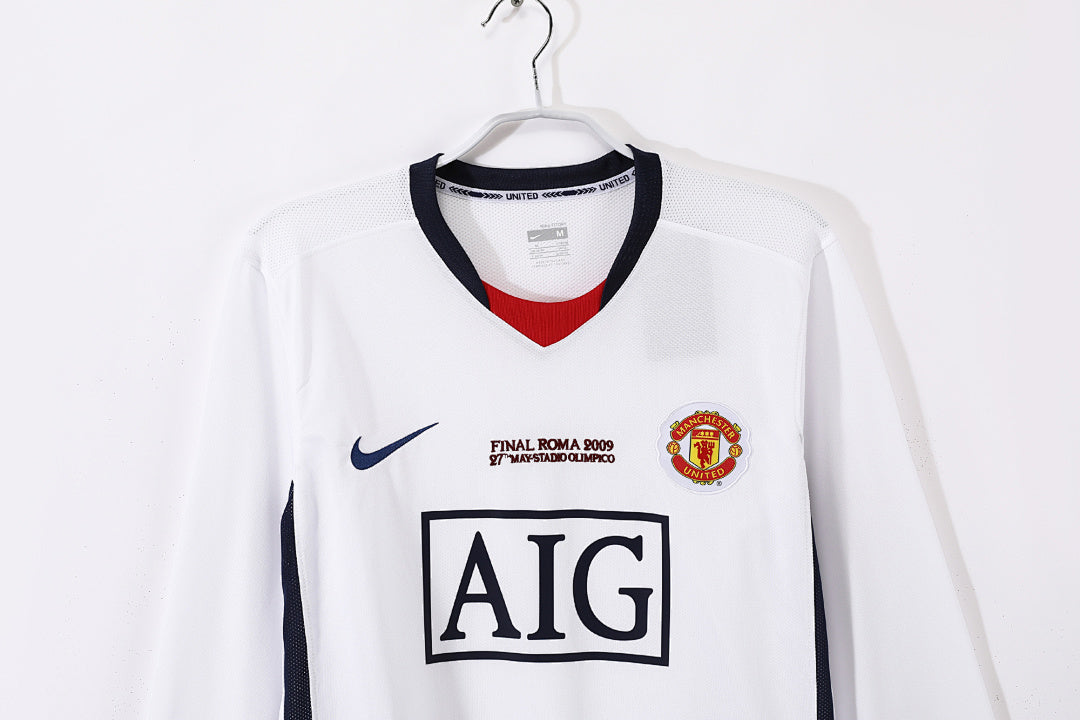 08/09 Manchester United Champions League Long Sleeve Away Retro Jersey